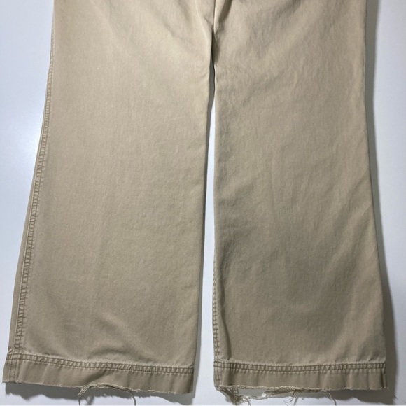 Abercrombie & Fitch Men’s 32R Khakis Chinos Tan Beige Distressed Y2K Zip Fly VTG - Picture 12 of 14